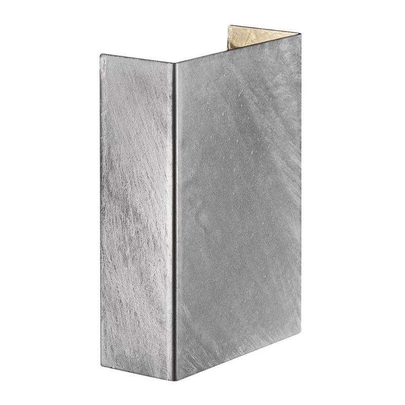 Minimalistische LED-Außenwandleuchte Fold 10 aus verzinktem Stahl up / down mit veränderbaren Abstrahlvarianten
